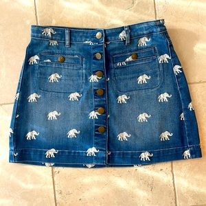 Crew cuts elephant jean skirt